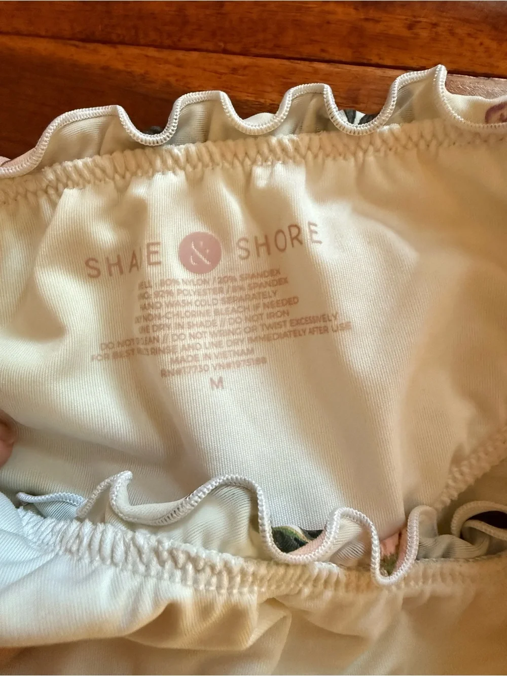 Shade & Shore Floral Bikini Set — White with Pink & Green Accents
